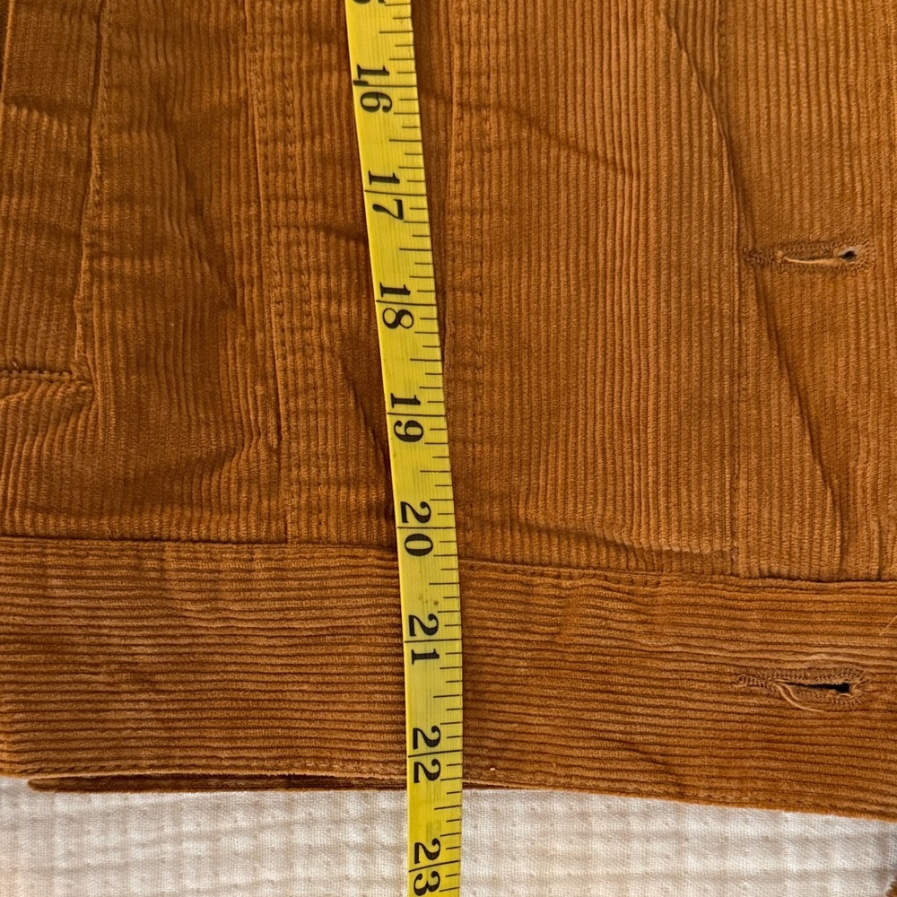 ASOS Denim Corduroy Sherpa Jacket -Brown - Size US 6 - Picture 16 of 16